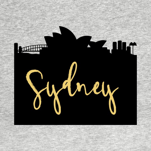 SYDNEY AUSTRALIA DESIGNER SILHOUETTE SKYLINE ART by deificusArt